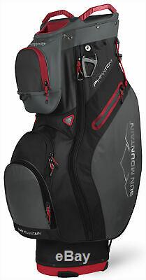 Sun Mountain Phantom Cart Bag 2020 Golf Black/Gunmetal/Red 15-Way Divider New