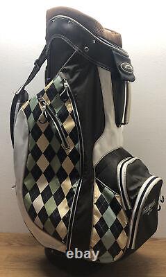 Sun Mountain S-one Golf Bag Ladies 14 Dividers Brown & Multi Colored Checker