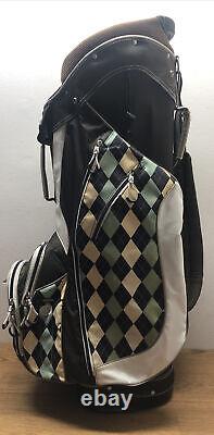 Sun Mountain S-one Golf Bag Ladies 14 Dividers Brown & Multi Colored Checker