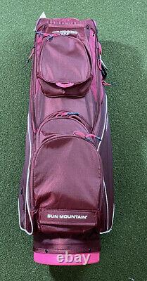 Sun Mountain Sierra Cart Golf Bag Red White 14-Way Divide