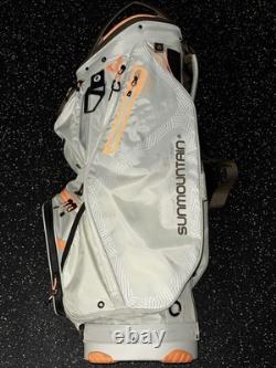 Sun Mountain Stellar Women's 14-Way Divided Golf Cart Bag Peach Brown Platinum