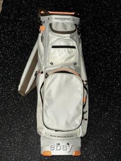 Sun Mountain Stellar Women's 14-Way Divided Golf Cart Bag Peach Brown Platinum