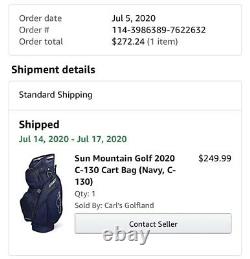 Sun mountain 2020 c-130 cart golf bag
