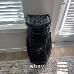 Sunday Golf Pacific Golf Cart Bag Black Pockets 14 Way Silencer Top