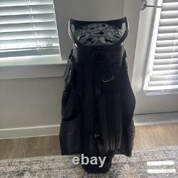 Sunday Golf Pacific Golf Cart Bag Black Pockets 14 Way Silencer Top