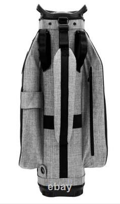 Sunday Golf Pacific Golf Cart Bag Gray Pockets 14 Way Silencer Top