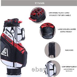T-Lock Golf Cart Bag with 14 Way Organizer Divider Top, Premium Cart Bag
