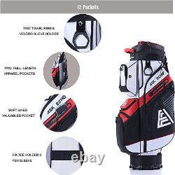 T-Lock Golf Cart Bag with 14 Way Organizer Divider Top, Premium Cart Bag