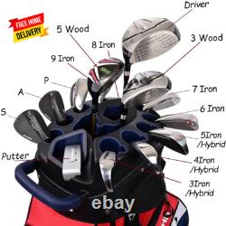 T-Lock Golf Cart Bag with 14 Way Organizer Divider Top, Premium Cart Bag with Ha