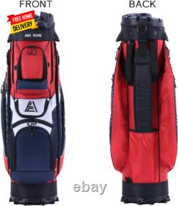 T-Lock Golf Cart Bag with 14 Way Organizer Divider Top, Premium Cart Bag with Ha