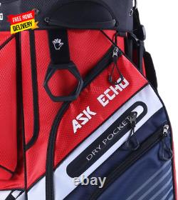 T-Lock Golf Cart Bag with 14 Way Organizer Divider Top, Premium Cart Bag with Ha