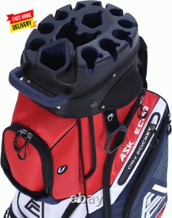 T-Lock Golf Cart Bag with 14 Way Organizer Divider Top, Premium Cart Bag with Ha