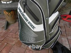 TEAM EFFORT, Michigan State CART Golf Bag, with Rain Hood NICE & CLEAN