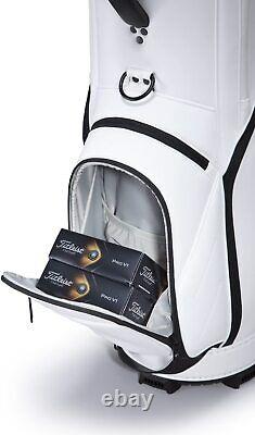 TITLEIST Golf Men's Cart Caddy Bag 9.5 x 47 Inch 3.7kg White Black TB22CTPSK