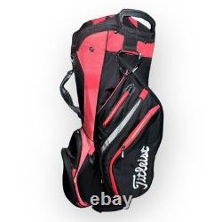 TITLEIST Lightweight Golf Bag Cart 14-Way Divided Black & Red