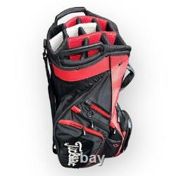 TITLEIST Lightweight Golf Bag Cart 14-Way Divided Black & Red