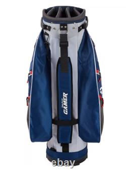 TOP-FLITE GAMER Golf Club Cart Bag Gray & Navy 14-Way Padded Divider