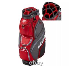 TOP-FLITE GAMER Golf Club Cart Bag Red 14-Way Padded Divider