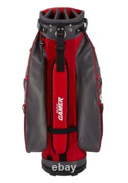 TOP-FLITE GAMER Golf Club Cart Bag Red 14-Way Padded Divider