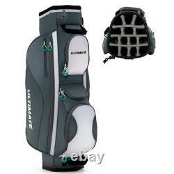 Tangkula Golf Cart Bag, 14-Way Dividers, Lightweight withCooler Bag, Rain Hood