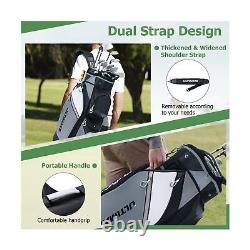 Tangkula Golf Cart Bag, Lightweight Golf Club Bag with 14-Way Dividers Top &