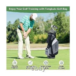 Tangkula Golf Cart Bag, Lightweight Golf Club Bag with 14-Way Dividers Top &