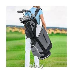 Tangkula Golf Cart Bag, Lightweight Golf Club Bag with 14-Way Dividers Top &