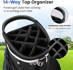Tangkula Golf Cart Bag with 14 Way Top Dividers, Lightweight Golf Club Cart Bag