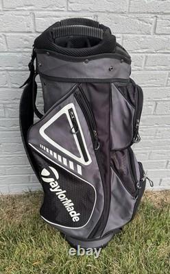 TaylorMade 14-Way Dividers Pockets Black & Gray Golf Cart Bag