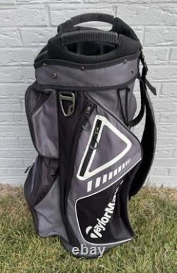 TaylorMade 14-Way Dividers Pockets Black & Gray Golf Cart Bag