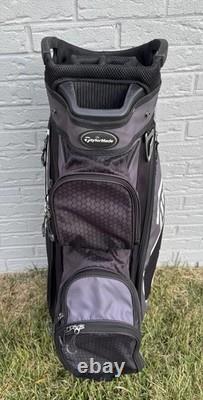 TaylorMade 14-Way Dividers Pockets Black & Gray Golf Cart Bag