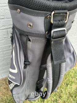 TaylorMade 14-Way Dividers Pockets Black & Gray Golf Cart Bag