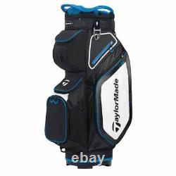 TaylorMade 8.0 14-WAY Divider Golf Cart Bag Black/White/Blue NEW! 2021