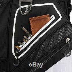 TaylorMade 8.0 14-WAY Divider Golf Cart Bag Black/White/Charcoal NEW! 2020