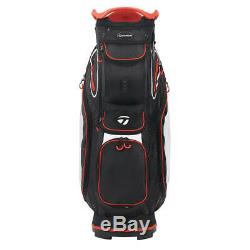 TaylorMade 8.0 14-WAY Divider Golf Cart Bag Black/White/Red NEW! 2020
