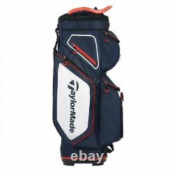 TaylorMade 8.0 14-WAY Divider Golf Cart Bag Navy/White/Red NEW! 2021