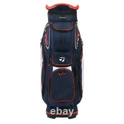 TaylorMade 8.0 14-WAY Divider Golf Cart Bag Navy/White/Red NEW! 2021