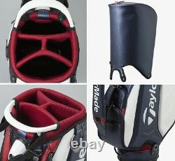 TaylorMade A-9 Tour 10inch 4-Way Men's Caddie Bag Cart PU U23360 White/Navy/Red