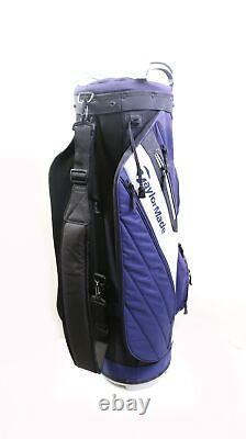 TaylorMade Blue/Gray Cart Bag 14 Dividers 9 Pockets Raincover