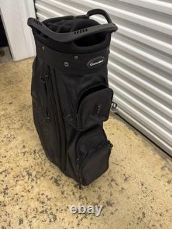 TaylorMade Cart Golf Bag Black Nylon Divider System Multiple Pockets