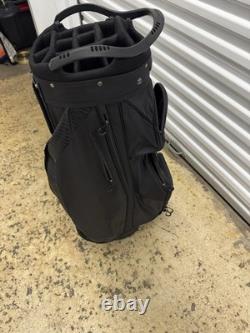 TaylorMade Cart Golf Bag Black Nylon Divider System Multiple Pockets