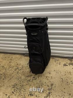 TaylorMade Cart Golf Bag Black Nylon Divider System Multiple Pockets