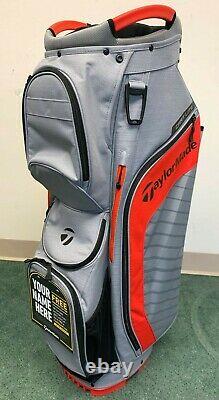 TaylorMade Cart Lite Golf Bag NEW 14 Way Top Graydark Blood Orange