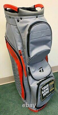 TaylorMade Cart Lite Golf Bag NEW 14 Way Top Graydark Blood Orange