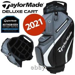 TaylorMade Deluxe 14-WAY Trolley/Cart Golf Bag Black/Grey NEW! 2021