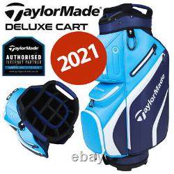 TaylorMade Deluxe 14-WAY Trolley/Cart Golf Bag Navy/Blue NEW! 2021