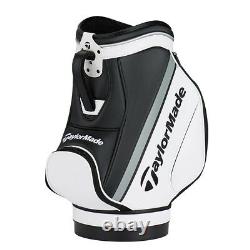 TaylorMade Den Caddie 2018 Black White Gray Storage Caddie Synthetic Leather