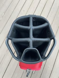 TaylorMade Golf 2023 Classic Cart Bag Black/Red Valuables Pouch Putter Well