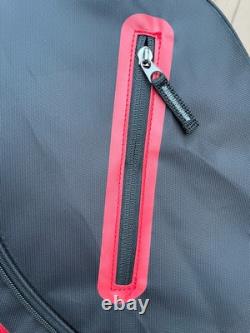 TaylorMade Golf 2023 Classic Cart Bag Black/Red Valuables Pouch Putter Well