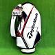 Taylormade Golf Auth-tech Cart Bag 9.5 X 47 Inch 5-way White / Navy / Red 2024